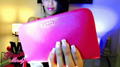 Pink Prada wallet 
